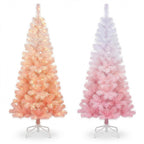 Christabelle 1.8m 6ft Pink Ombre Christmas Tree Pre Lit Warm White LED Foliage Artificial Indoor Xmas Decor Home