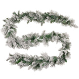 Christabelle 2.7m Snowy Christmas Garland Dorset Pine Pre-Lit with Multi-Function LED Lights Door Decoration