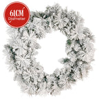 Christabelle 61cm Christmas Wreath Snowy Dorset Pine with Multi-Function LED Lights Tree Door Decoration Ornament