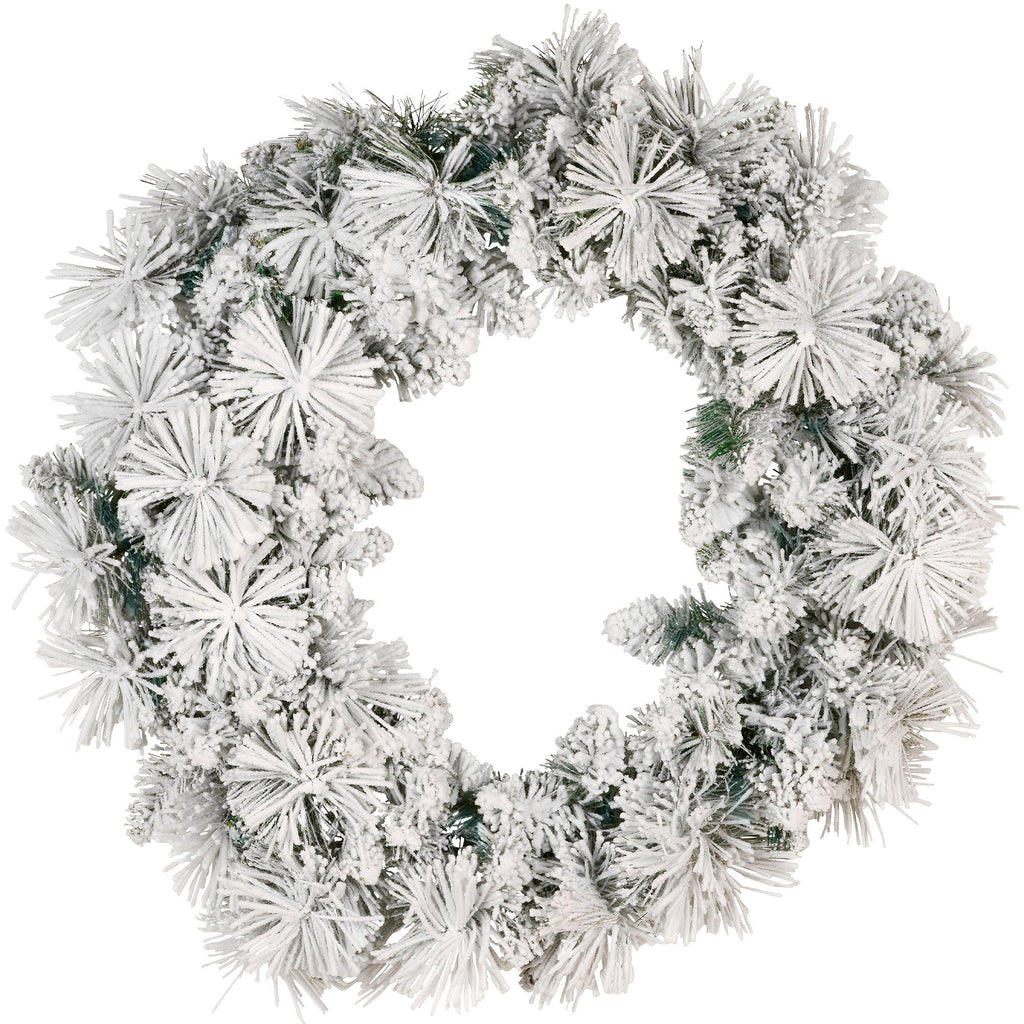 Christabelle 61cm Christmas Wreath Snowy Dorset Pine with Multi-Function LED Lights Tree Door Decoration Ornament