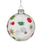 Christabelle Glass Baubles 6 Pcs with Assorted Patterns Balls Christmas Tree Decoration Ornament
