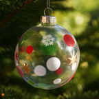 Christabelle Glass Baubles 6 Pcs with Assorted Patterns Balls Christmas Tree Decoration Ornament