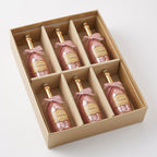 Christabelle 6 Pink Glass Christmas Baubles Champagne Bottle Novelty 14cm Xmas Tree Decorations Hanging Ornaments