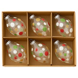 Christabelle Clear Glass Teardrop Baubles 6Pcs Balls Christmas Tree Decoration Ornament