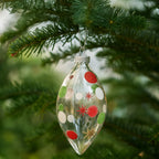 Christabelle Clear Glass Teardrop Baubles 6Pcs Balls Christmas Tree Decoration Ornament