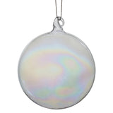 Christabelle Box of 6 Pure Clear Glass Baubles with Iridescent Shine
