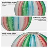 Christabelle Multi-Colour Glass Baubles 6Pcs Balls Christmas Tree Decoration Ornament