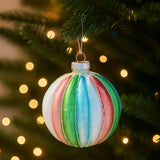 Christabelle Multi-Colour Glass Baubles 6Pcs Balls Christmas Tree Decoration Ornament