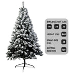 2.4m Christabelle Snow-Tipped Snow Flocked Artificial Christmas Tree 1500 Tips