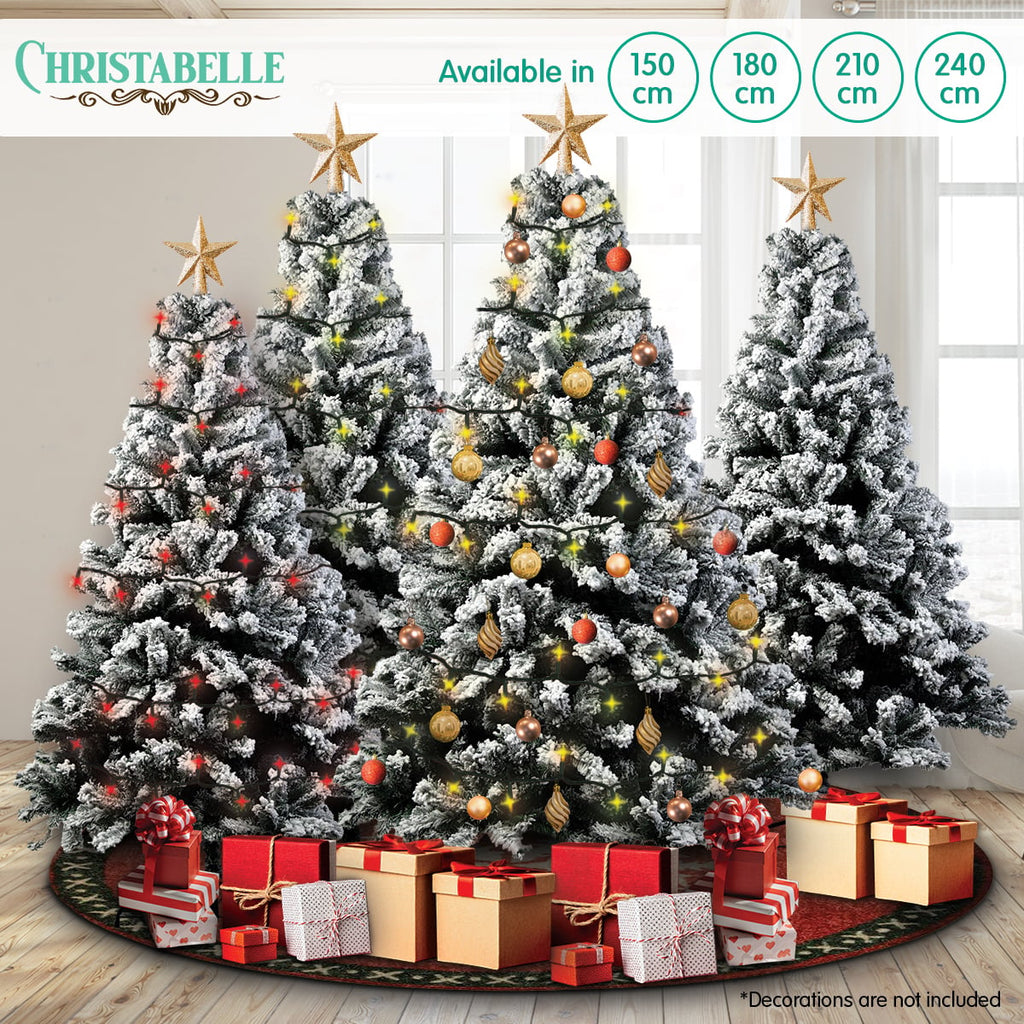 2.4m Christabelle Snow-Tipped Snow Flocked Artificial Christmas Tree 1500 Tips