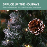 1.2m Christabelle Pre Lit LED Christmas Tree with Pine Cones