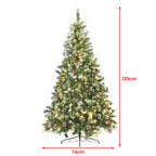 1.2m Christabelle Pre Lit LED Christmas Tree with Pine Cones