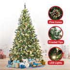 1.2m Christabelle Pre Lit LED Christmas Tree with Pine Cones