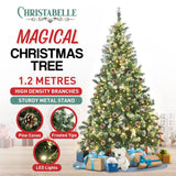 1.2m Christabelle Pre Lit LED Christmas Tree with Pine Cones