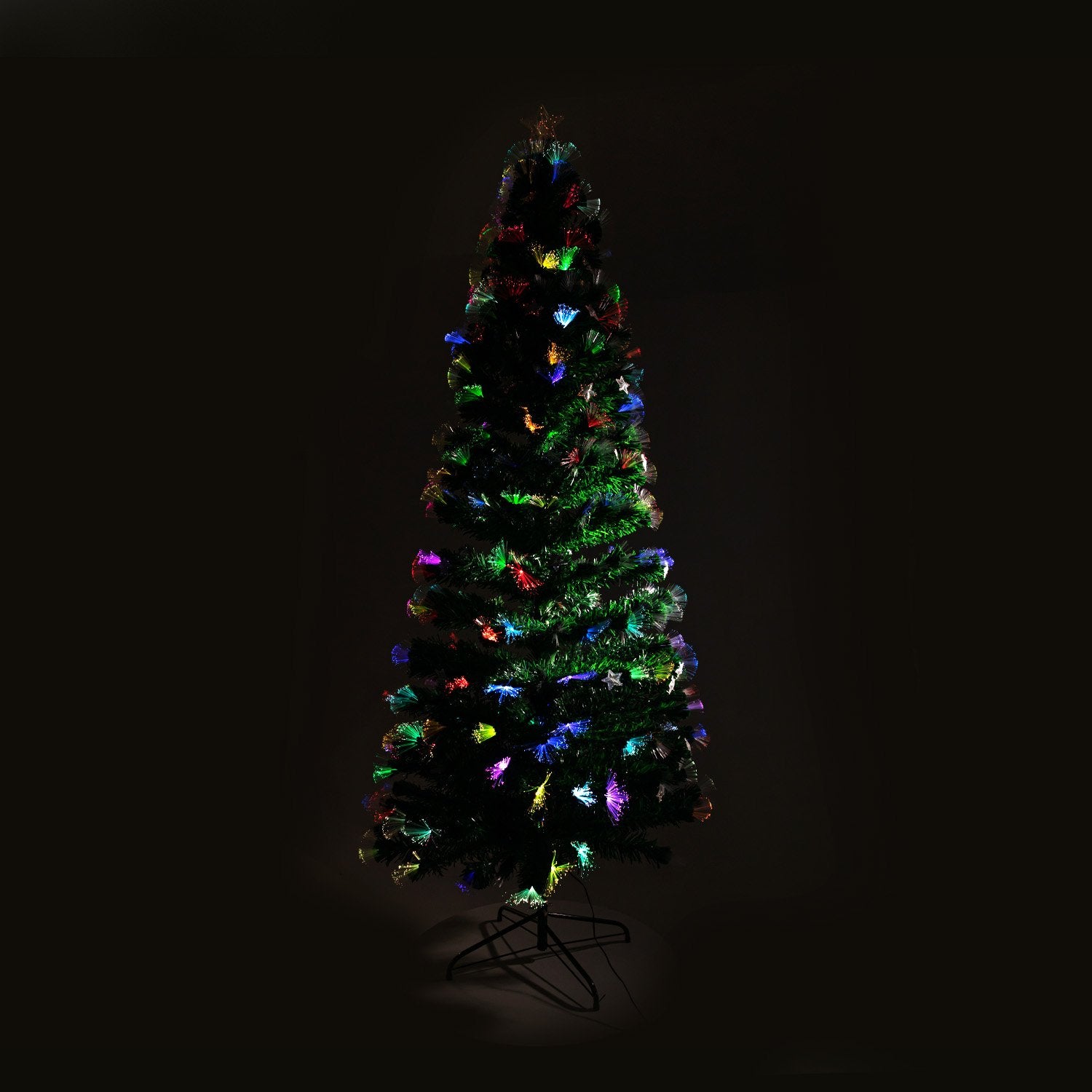 1.2m Christabelle Enchanted Pre Lit Fibre Optic Christmas Tree Stars