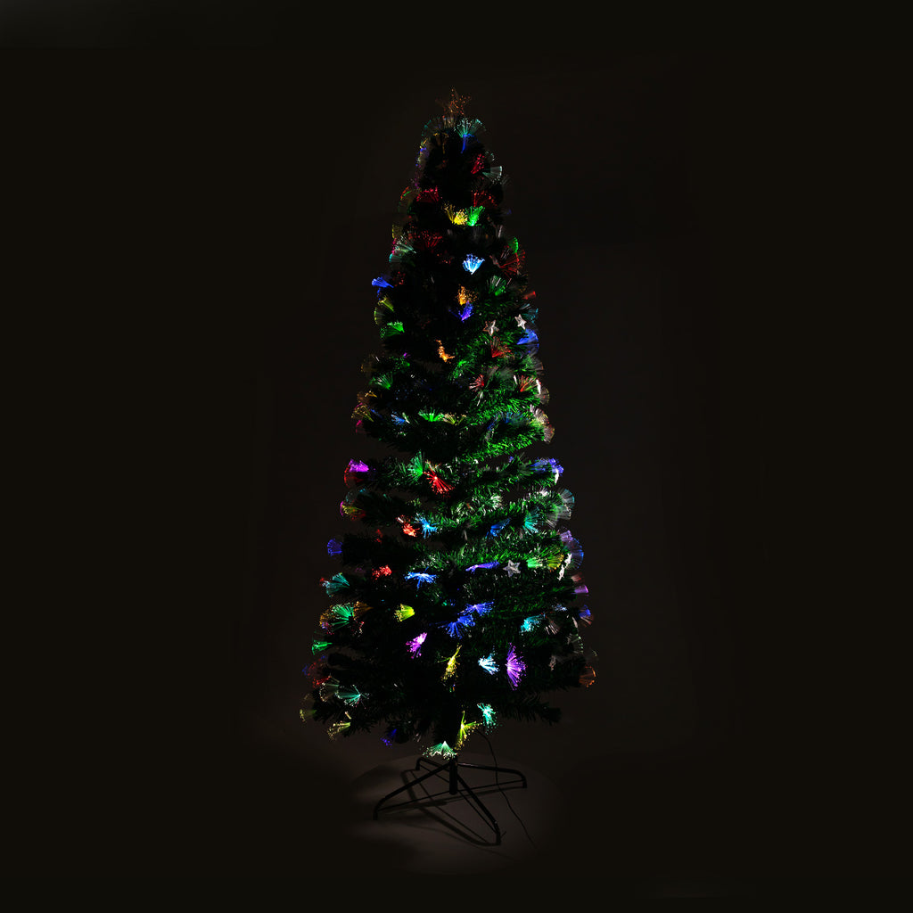 1.2m Christabelle Enchanted Pre Lit Fibre Optic Christmas Tree Stars