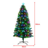 1.2m Christabelle Enchanted Pre Lit Fibre Optic Christmas Tree Stars