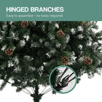 1.5m Christabelle Pre Lit LED Christmas Tree with Pine Cones