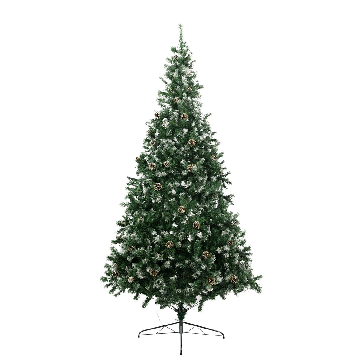 Christabelle 1.5m Pre-Lit LED Artificial Christmas Tree with Snow Tipped Needles Pine Cones Stand
