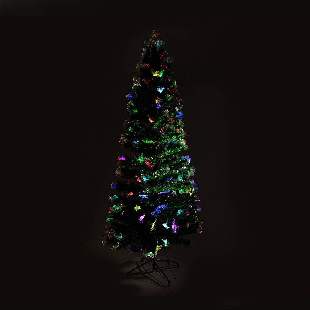 1.5m Christabelle Enchanted Pre Lit Fibre Optic Christmas Tree Stars