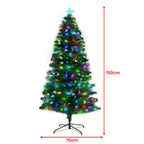 1.5m Christabelle Enchanted Pre Lit Fibre Optic Christmas Tree Stars