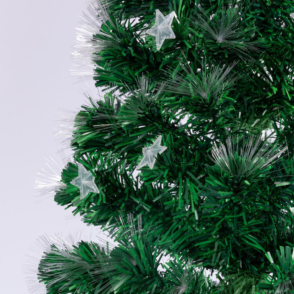 1.5m Christabelle Enchanted Pre Lit Fibre Optic Christmas Tree Stars