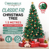 1.5m Christabelle Green Artificial Christmas Tree - 550 Tips