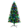 1.8m Christabelle Enchanted Pre Lit Fibre Optic Christmas Tree Stars