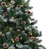 2.4m Christabelle Pre Lit LED Christmas Tree with Pine Cones