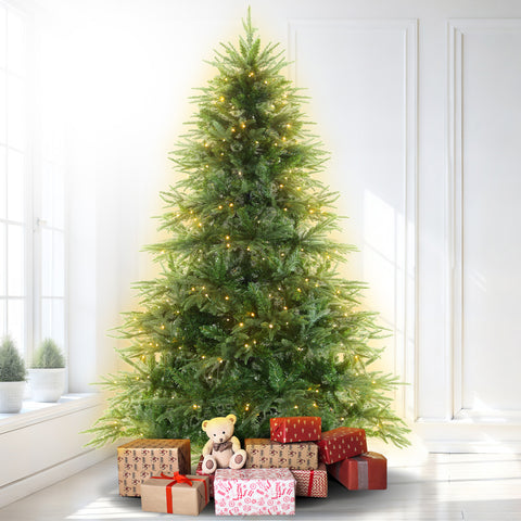 1.8m Christabelle Prelit Everglow Fir Christmas Tree with 300 LED Lights