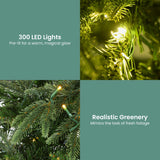 1.8m Christabelle Prelit Everglow Fir Christmas Tree with 300 LED Lights