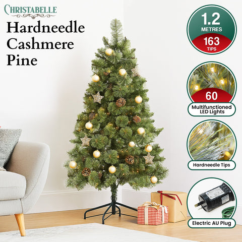 Christabelle 1.2m Christmas Tree Cashmere Pine 4ft Pre-Lit LED Lights
