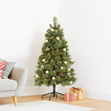 Christabelle 1.2m Christmas Tree Cashmere Pine 4ft Pre-Lit LED Lights