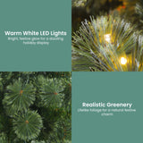 Christabelle 1.8m Christmas Tree Cashmere Pine 6ft Pre-Lit with LED Lights