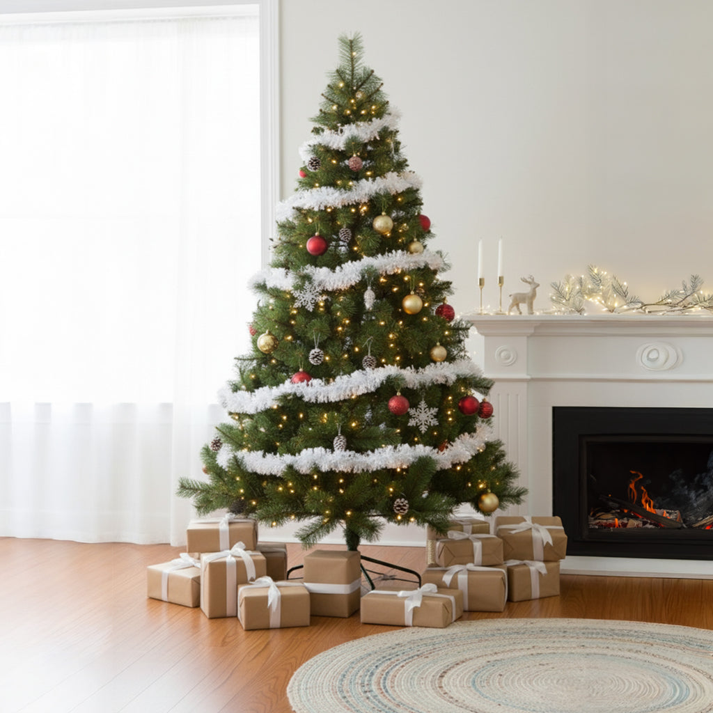 Christabelle 1.8m Christmas Tree Cashmere Pine 6ft Pre-Lit with LED Lights