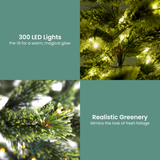 1.8m Christabelle Pre-lit Lumina Pine Christmas Tree with 300 LED Lights