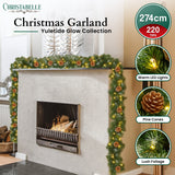 Christabelle 2.74m Christmas Garland Yuletide with LED Lights Tree Decoration Ornament