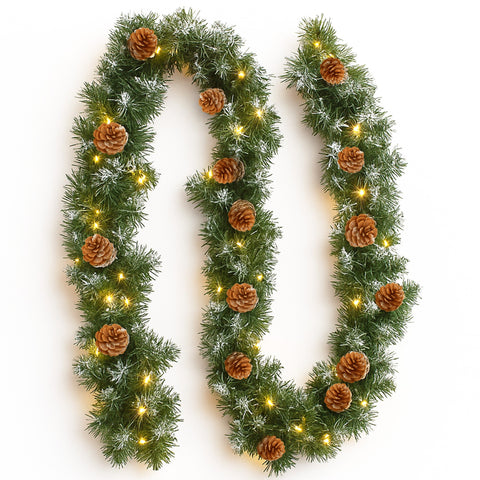 Christabelle 2.74m Christmas Garland Yuletide with LED Lights Tree Decoration Ornament