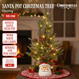Christabelle 55cm Christmas Tree with Lights in Santa Pot