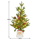 Christabelle 55cm Christmas Tree with Lights in Santa Pot