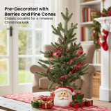 Christabelle 55cm Christmas Tree with Lights in Santa Pot