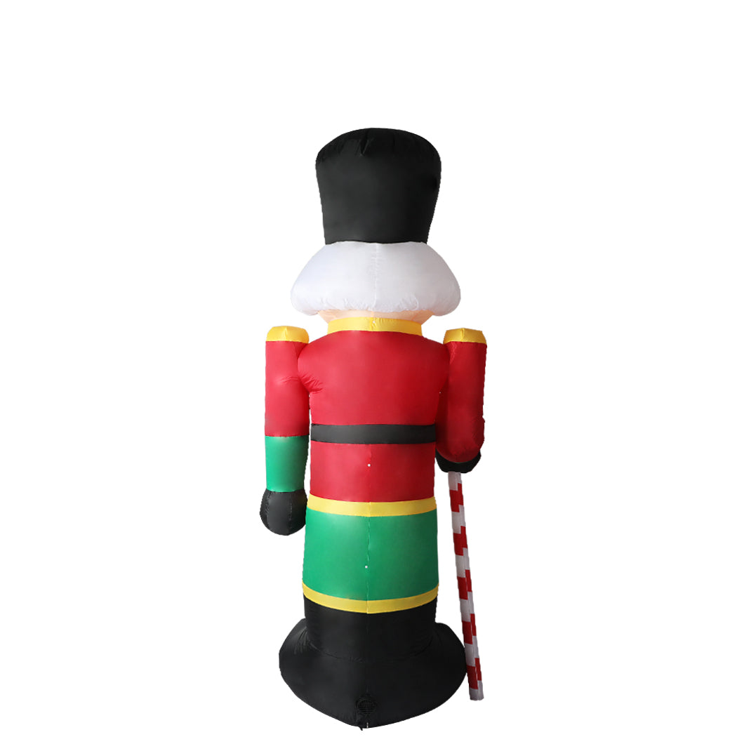 Inflatable Christmas Decorations Nutcracker 2.4M LED Lights