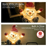 52cm Christmas Snowball Man with Lights