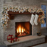 Christabelle 2.7m Christmas Garland Snowy with Lights Dorchester Tree Decoration Ornament