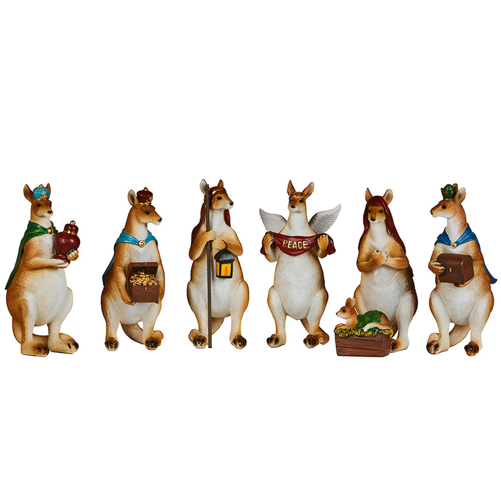7 Piece Kangaroo Christmas Nativity Scene