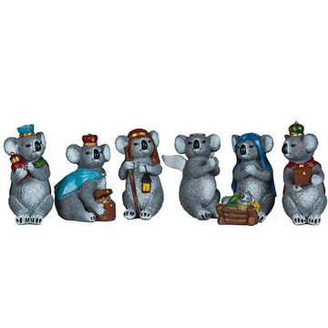 Christabelle 7 Piece Koala Christmas Nativity Scene Christmas Tree Decoration Ornaments