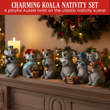 7 Piece Koala Christmas Nativity Scene