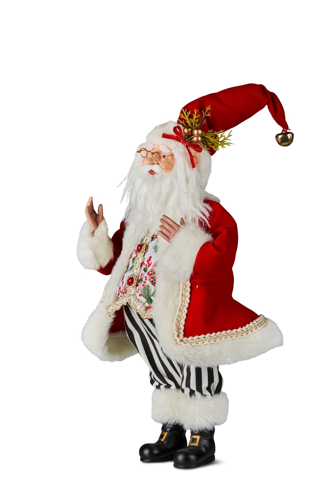 Holly Santa Claus  42cm
