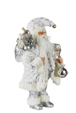 White & Silver Santa Claus 46cm