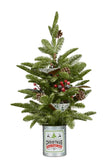 65cm Christmas Tree with Lights in Tin Pot